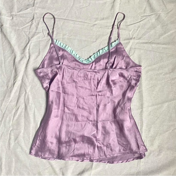 vintage lilac silk lingerie top - Picture 4 of 5